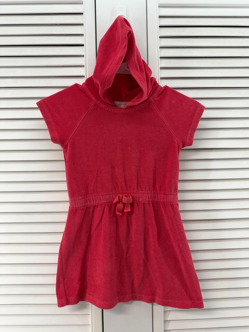 Hanna Andersson Girls' size 110 5 Hooded Short-Sleeve Terry cover up